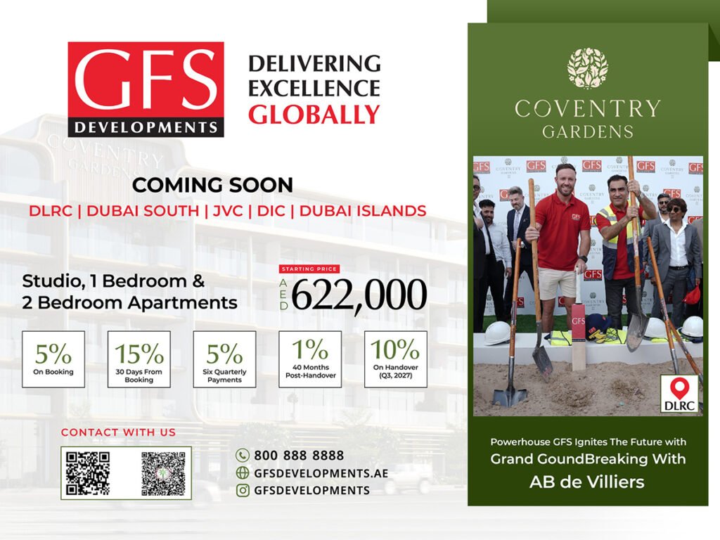 GFS Developments breaks ground on High-ROI Coventry Gardens II in DLRC with Mr. 360, AB de Villiers